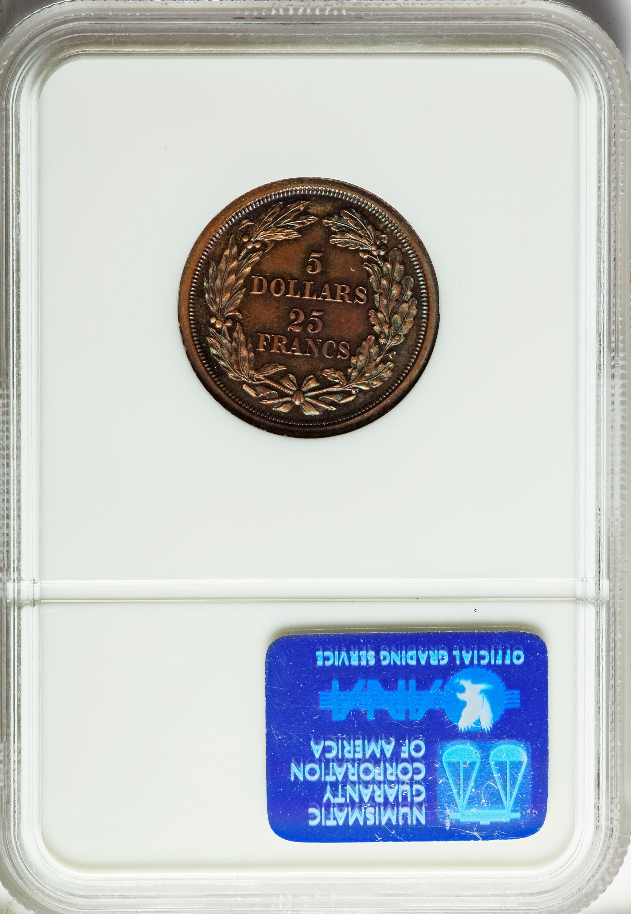 アンティークコインアメリカ1868 ＄5 Dual Denomination ＄5-25