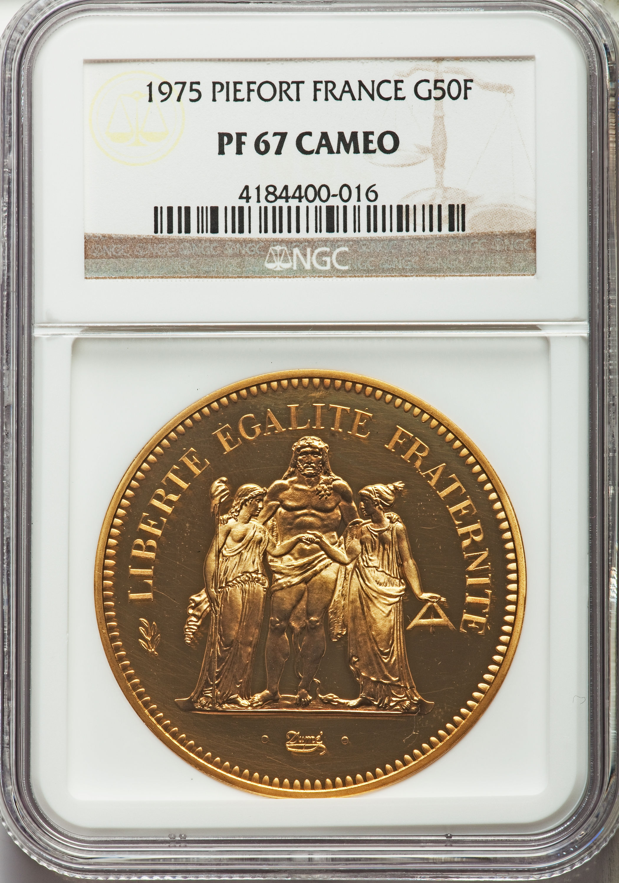 フランス試鋳貨金貨 リパブリックプルーフ金貨gold 50 Francs