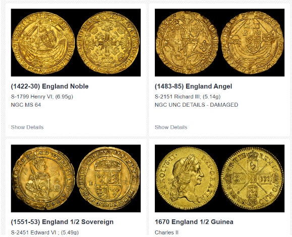 動画あり】エドワード6世(1547-1553)1/2ソブリン金貨ND(1551