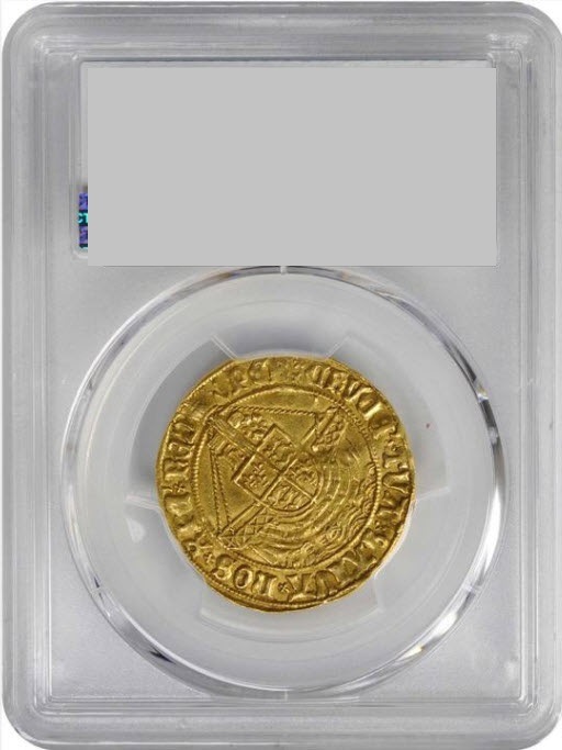 グレートブリテン1505-09年ヘンリー7世エンジェル金貨PCGS-AU53