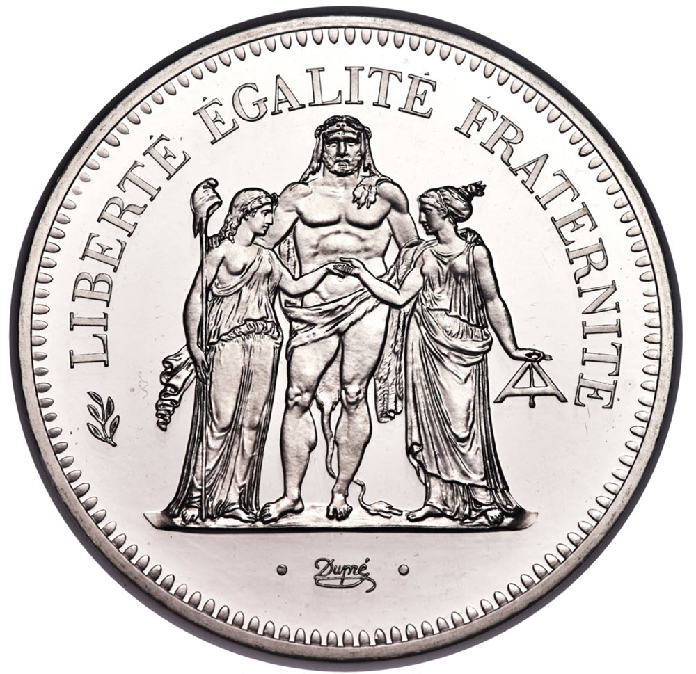 【動画あり】フランス試鋳貨プラチナ貨 リパブリックプルーフプラチナ貨50フラン 1980 PF67 UCAM NGC