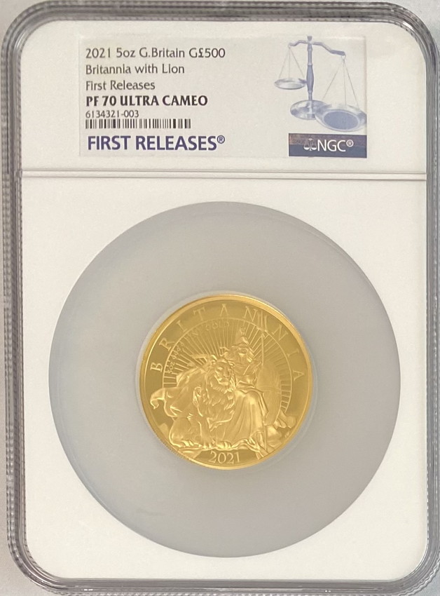 動画あり】グレートブリテン 2021年 エリザベス2世 純金5オンス 500