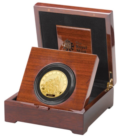 動画あり】グレートブリテン 2021年 エリザベス2世 純金5オンス 500