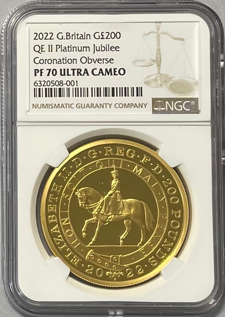 NGC社鑑定済 箱付き グレートブリテン 2022年 エリザベス2世 在位70