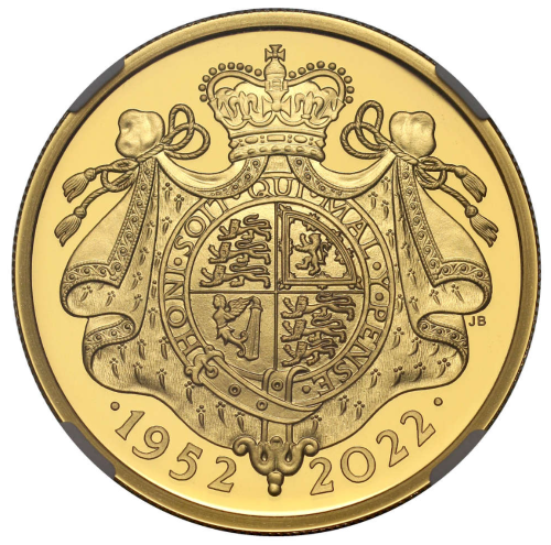 NGC社鑑定済 箱付き グレートブリテン 2022年 エリザベス2世 在位70