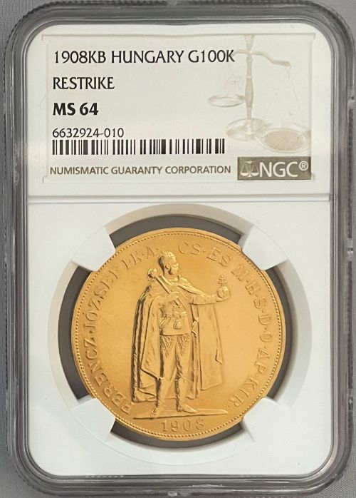 1913年オストリアハンガリー帝国フランツ・ヨーゼフ1世2コロナ銀貨ハイグレード 神聖コイン共和国 / オーストリア 100コロナ金貨 1913年 フランツ