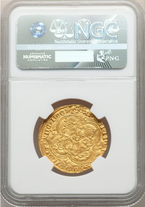 アンティークコインフランス-フランシュヴァル金貨 (1350-64)ジャンII世-NGC-MS-61