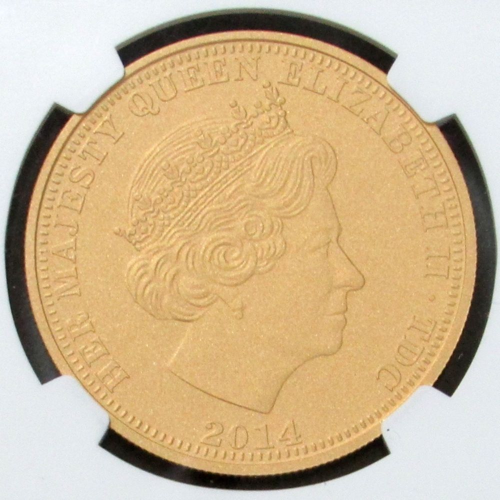 2014年 グレートブリテン領 トリスタンダクーニャ島 ジョージ王子生誕1年記念 100ポンド金貨 NGC PF70UCAM