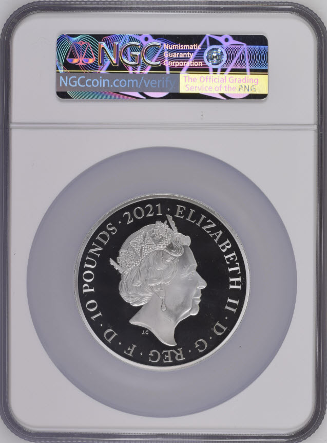 グレートブリテン2021年ニューゴシッククラウン10オンス10ポンド銀貨
