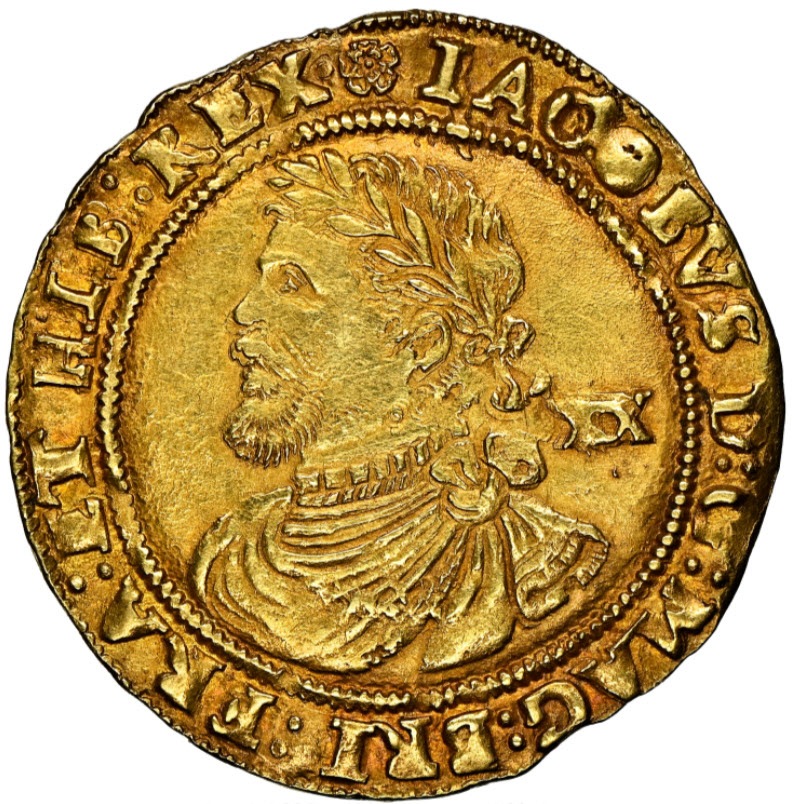 アンティークコイン グレートブリテン ジェームズ1世 ゴールドローレル ND (1620-1621)NGC-MS61