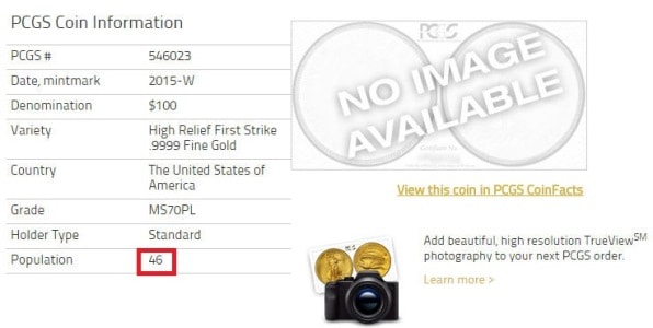 2015アメリカンリバティ ハイリリーフ 100ドル金貨PCGS-MS70 プルーフライク ファーストストライク