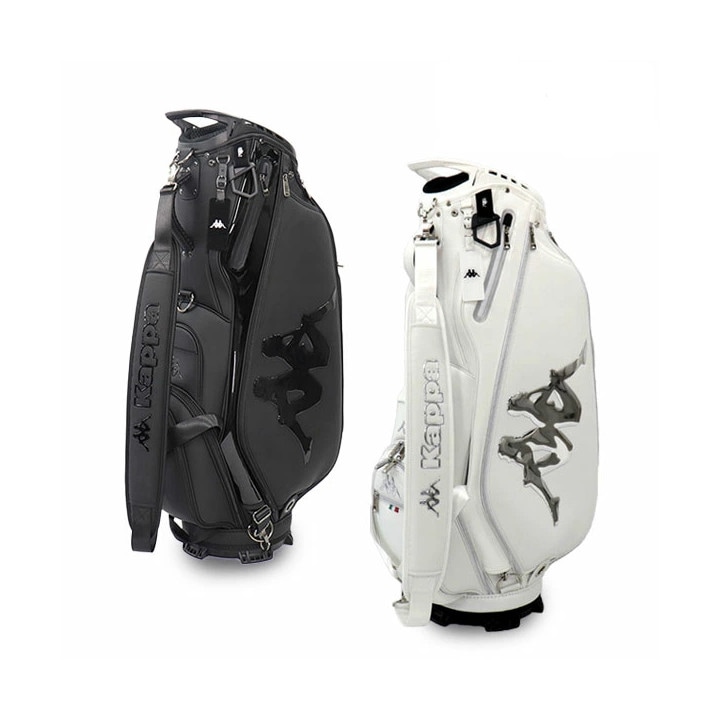 【お得】kappa カッパ キャディバッグ ヘッドカバー まとめ売り ブラック カートバッグ】2025 カッパ ゴルフ 9型 カート キャディバッグ メンズ