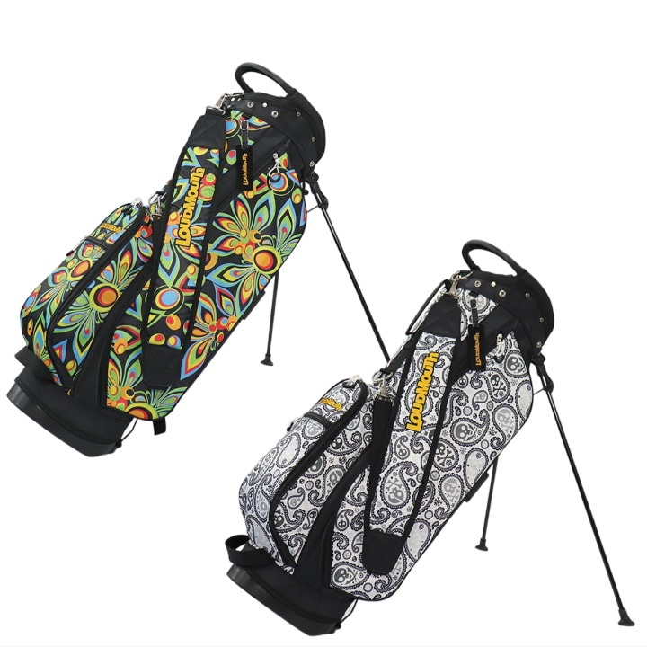 美品！ラウンドマウスキャディバッグ2個セット販売 LOUDMOUTH ラウドマウス LM-CB0020 キャディバッグ 9.5型 Mosaic