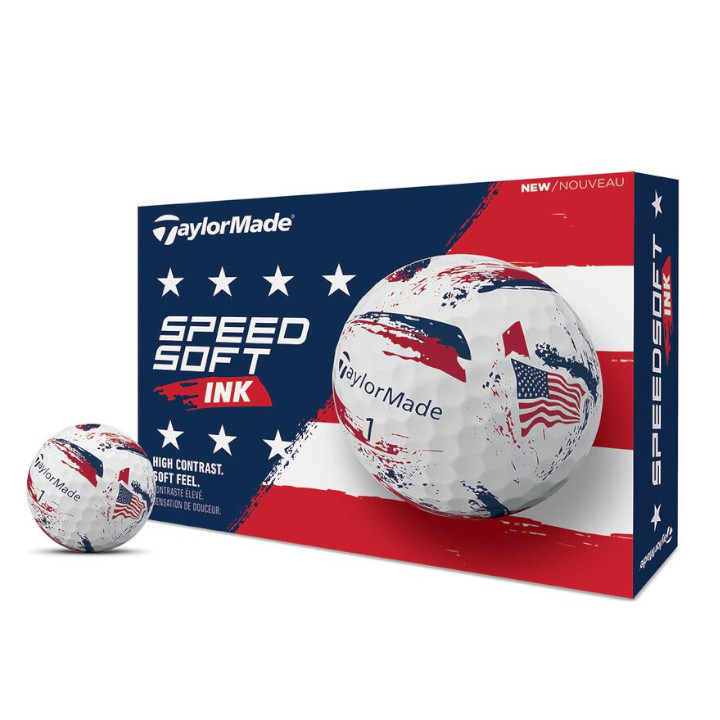 【送料無料】2025 テーラーメイド スピードソフトインク ゴルフボール USA 1ダース(12球入り) US仕様 TaylorMade SPEED SOFT INK