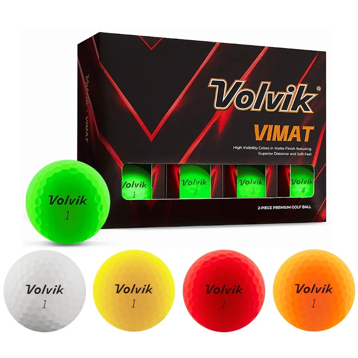 【送料無料】2025 ボルビック Volvik Vimat ゴルフボール マット仕上げ 1ダース (12球入り) US仕様