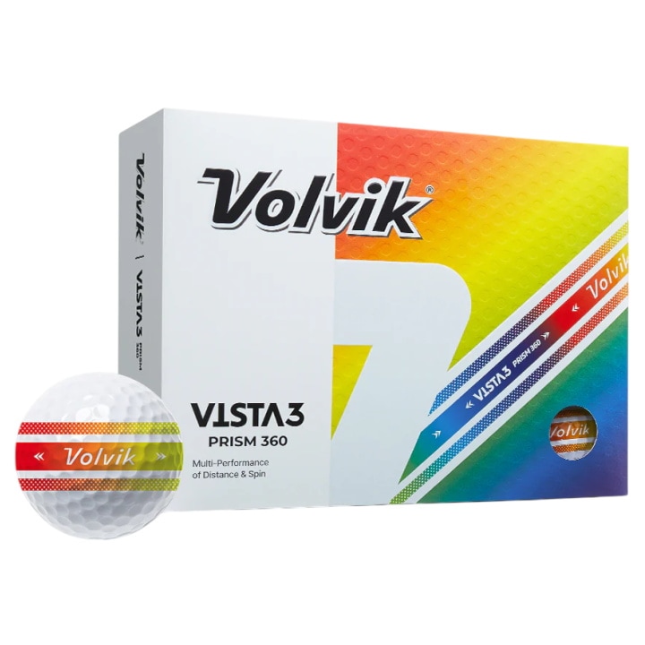 【送料無料】2025 ボルビック Volvik VISTA 3 PRISM 360 ゴルフボール 1ダース (12球入り) US仕様 グロス仕上げ