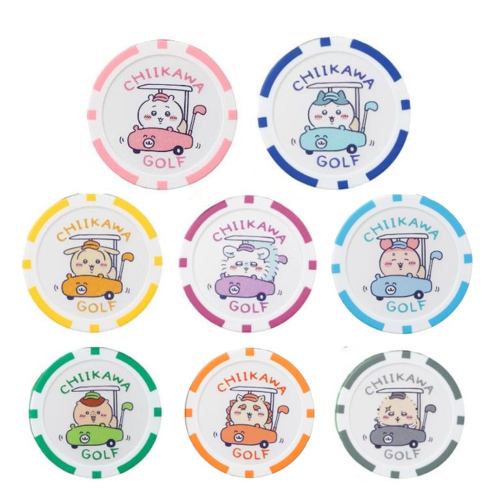 ちいかわGOLF ちいかわ ゴルフ グッズ カジノマーカー ボールマーカー ( ちいかわ / ハチワレ / うさぎ / モモンガ / くりまんじゅう / らっこ / 古本屋 / シーサー )