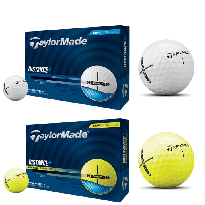 【送料無料】2025 テーラーメイド DISTANCE ＋ ディスタンス プラス ゴルフボール 1ダース (12球入り) US仕様 TaylorMade
