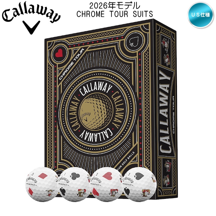 【限定発売】 CHROME TOUR SUITSゴルフボール トランプデザイン 送料無料】2026 キャロウェイ クロムツアー SUITS (トランプ柄) ゴルフ