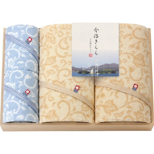 今治きらら バス・ハンドタオルセット（木箱入）