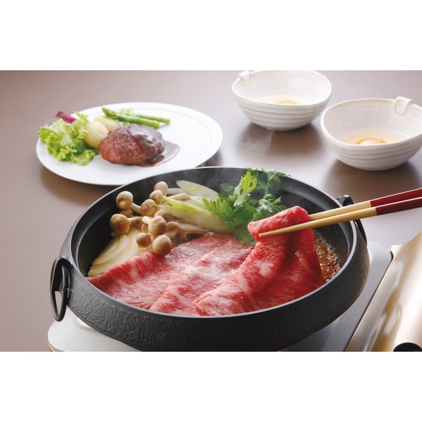 銀座吉澤 松阪牛すき焼き・シルクハンバーグセット（計640ｇ）【目録】