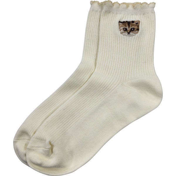 ポール＆ジョー レディースソックス ワンポイント刺繍