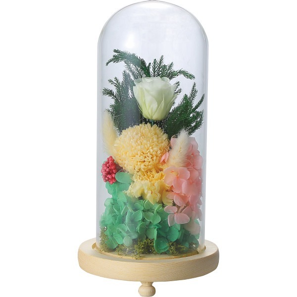 お供えガラスドームアレンジメント