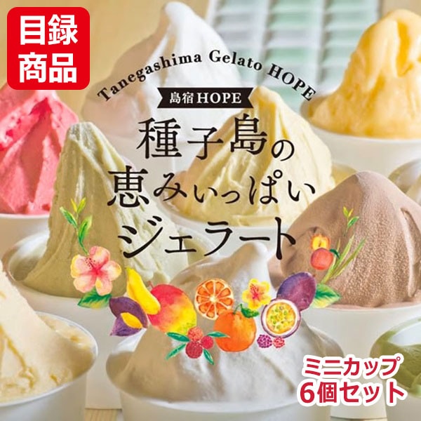 種子島の恵みジェラート ミニカップ 6個入【目録】