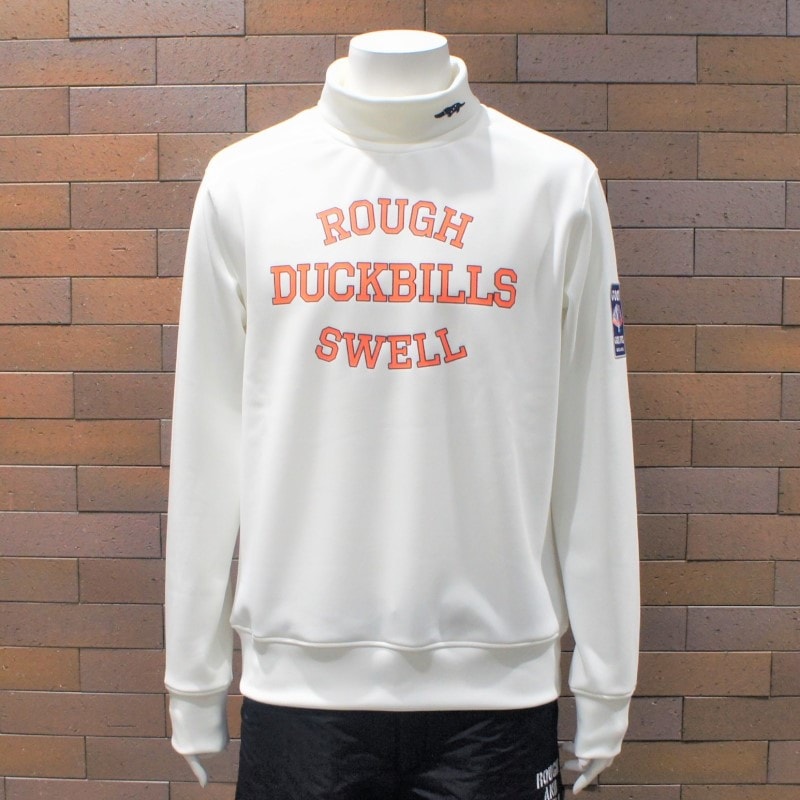 ROUGH & SWELL ラフアンドスウェル 長袖タートルネックシャツ M 白 rough&swell［ラフアンドスウェル］SMILE TURTLE/スマイルソフト