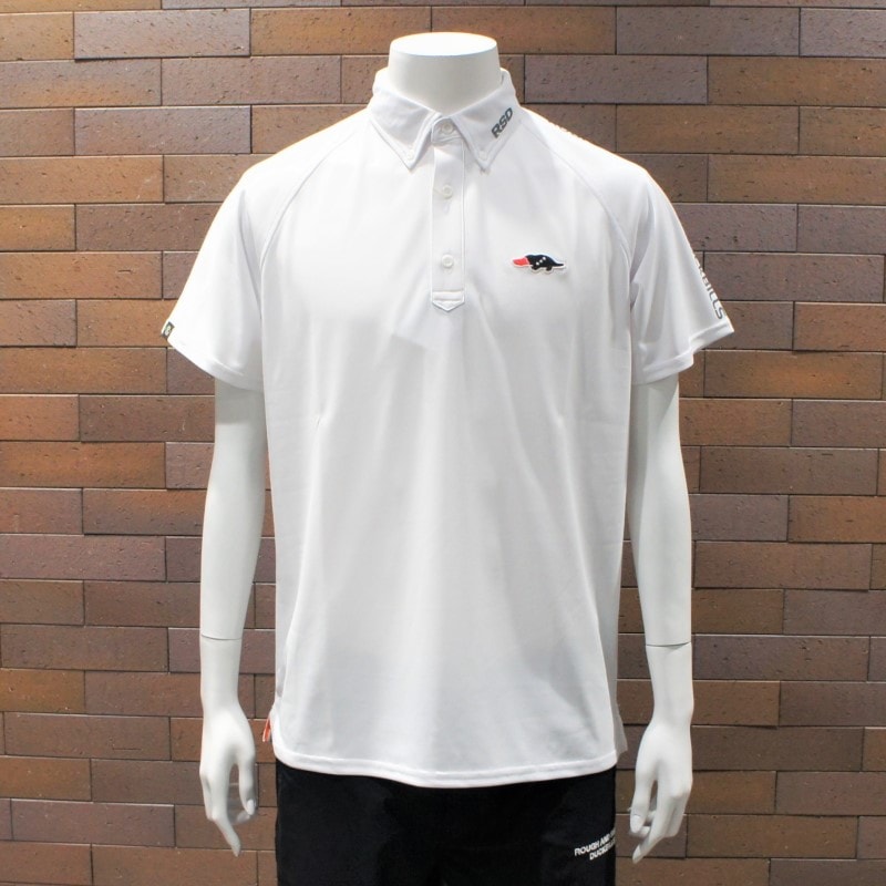 【極美品】rough&swellゴルフポロシャツ ホワイト sizeL 新品 ROUGH AND SWELL ポロシャツ L ホワイト カジュアルゴルフ