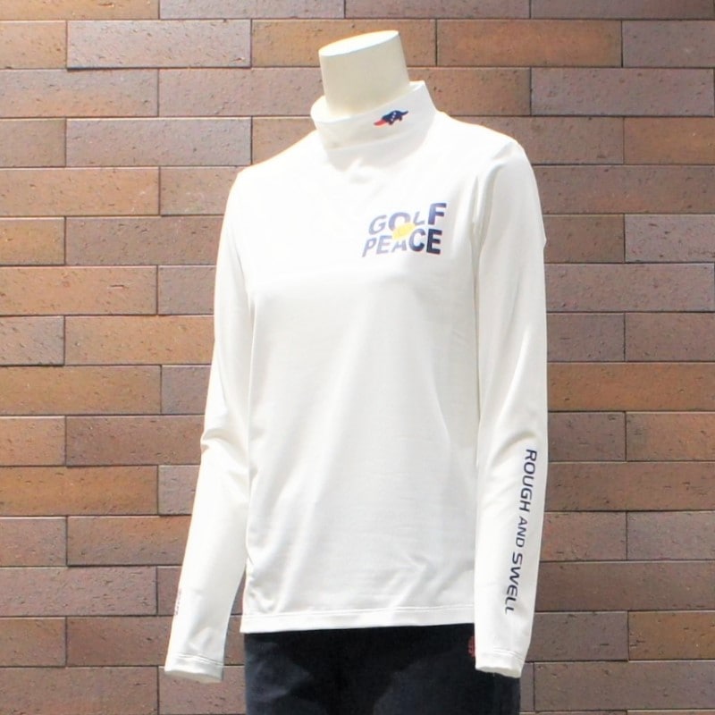 rough & swell　GOLF PEACE MOCK 　モックネック rough＆swell 『GOLF PEACE MOCK L.S. W.』 【WHITE】 RSL-21221