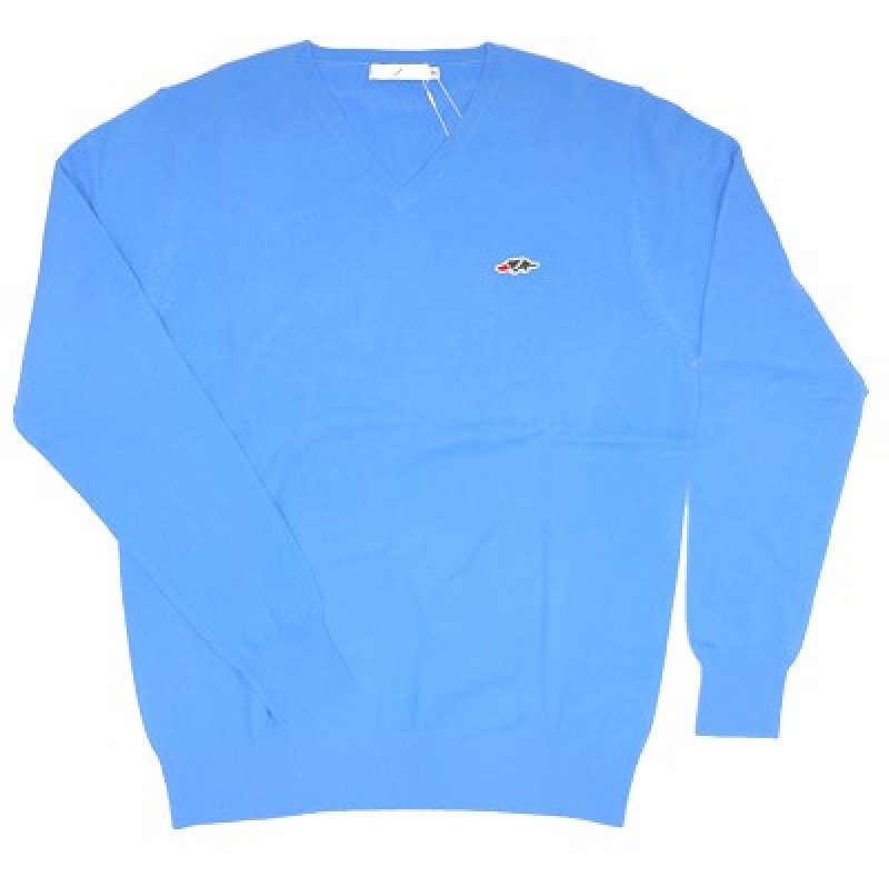 ROUGH&SWELL カシミアセーター ROUGH & SWELL カシミヤ ニット セーター ロゴ 刺繍 ネイビー M