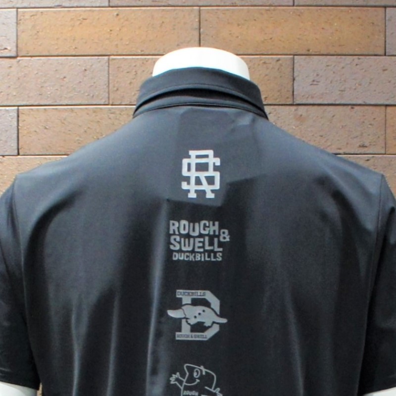 rough＆swell 『ALL LOGOS POLO』 【BLACK】 RSM-23006 ポロシャツ