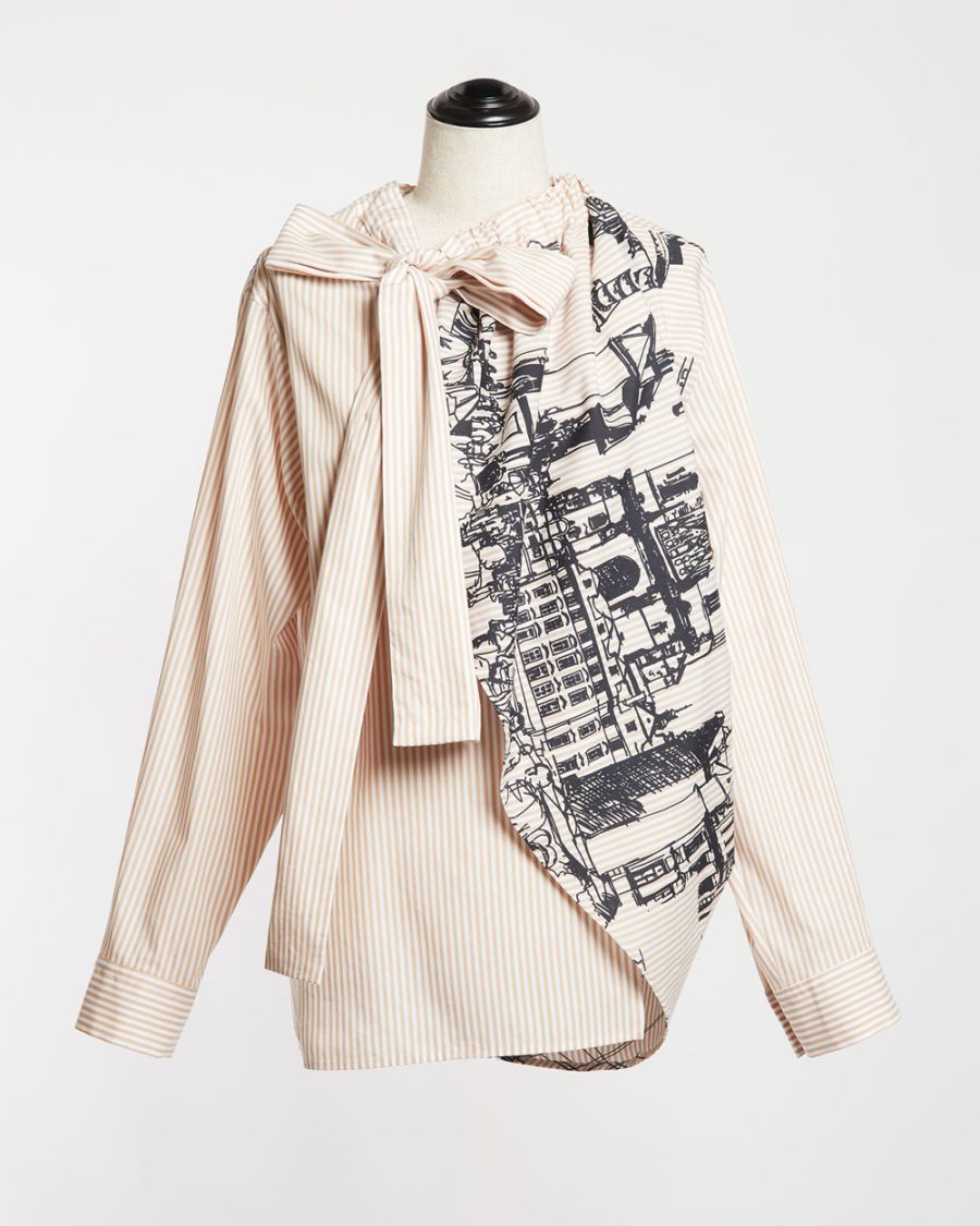 リボンブラウス