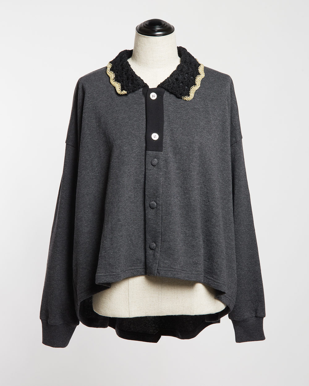 ニットカラーカーディガン