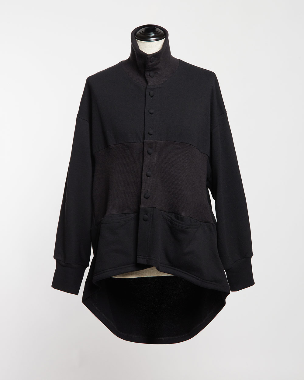 シームハイネックカーディガン