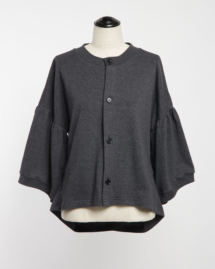 ギャザースリーブカーディガン