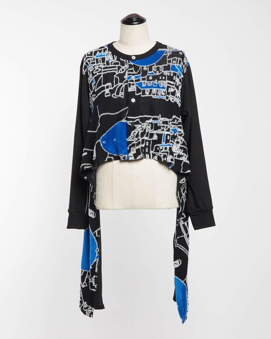 サイドドレープカーディガン