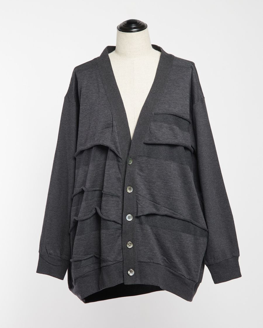 バルーンパネルカーディガン