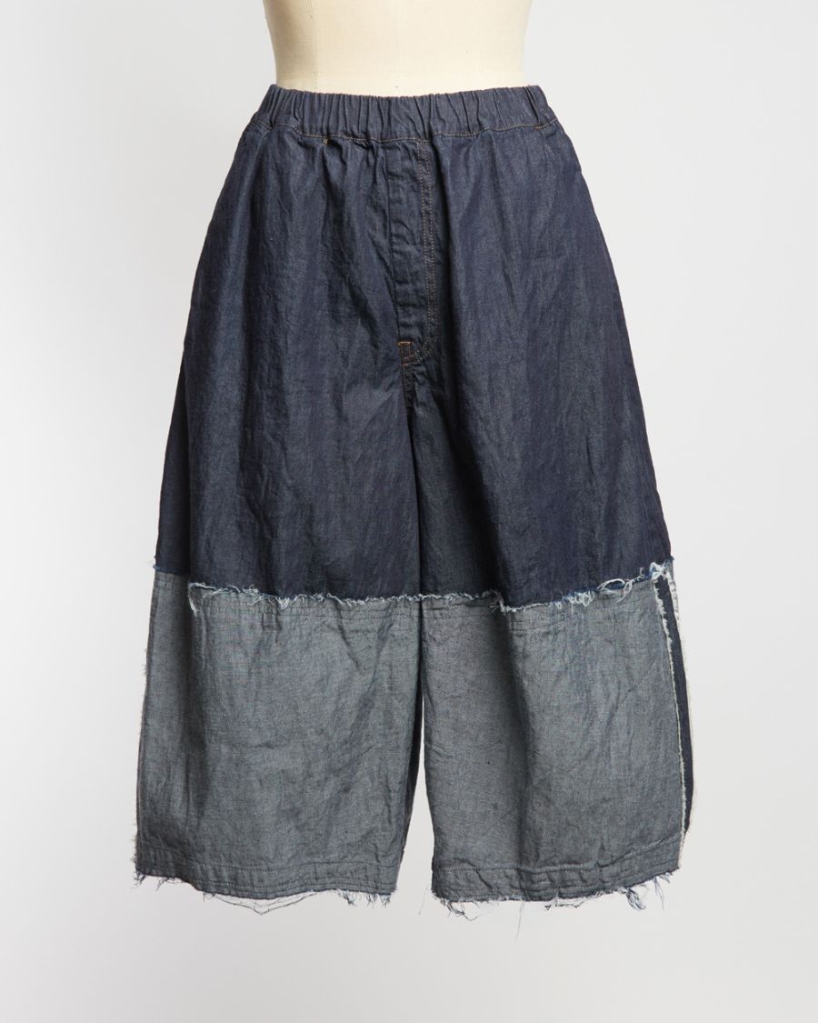 切替デニムパンツ