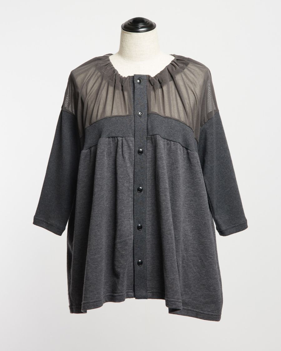 ギャザーカーディガン