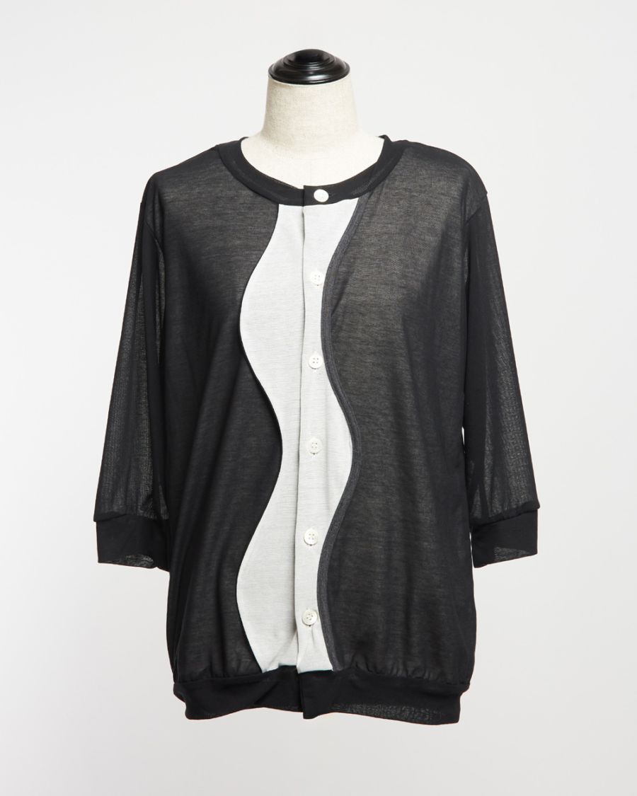 強撚ダブルウェイブカーディガン