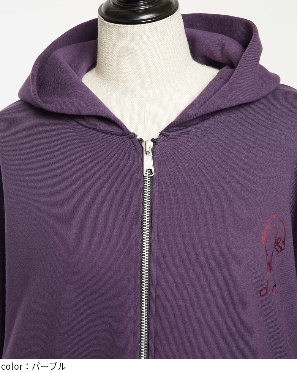 ハーフジップパーカー