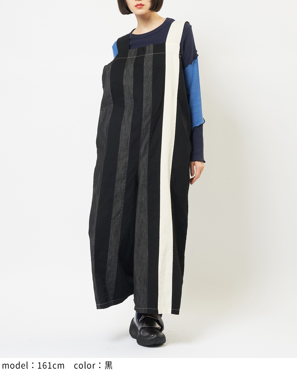 ヴァーティカルデニムサロペット