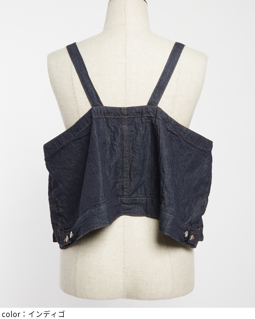 プリーツデニムキャミソール