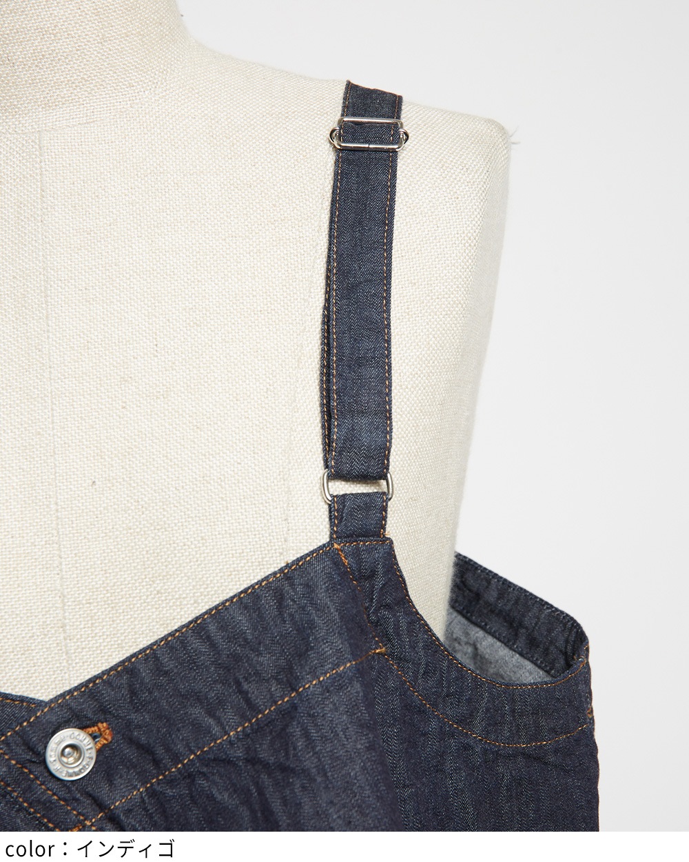 プリーツデニムキャミソール