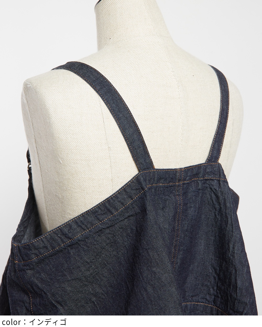 プリーツデニムキャミソール