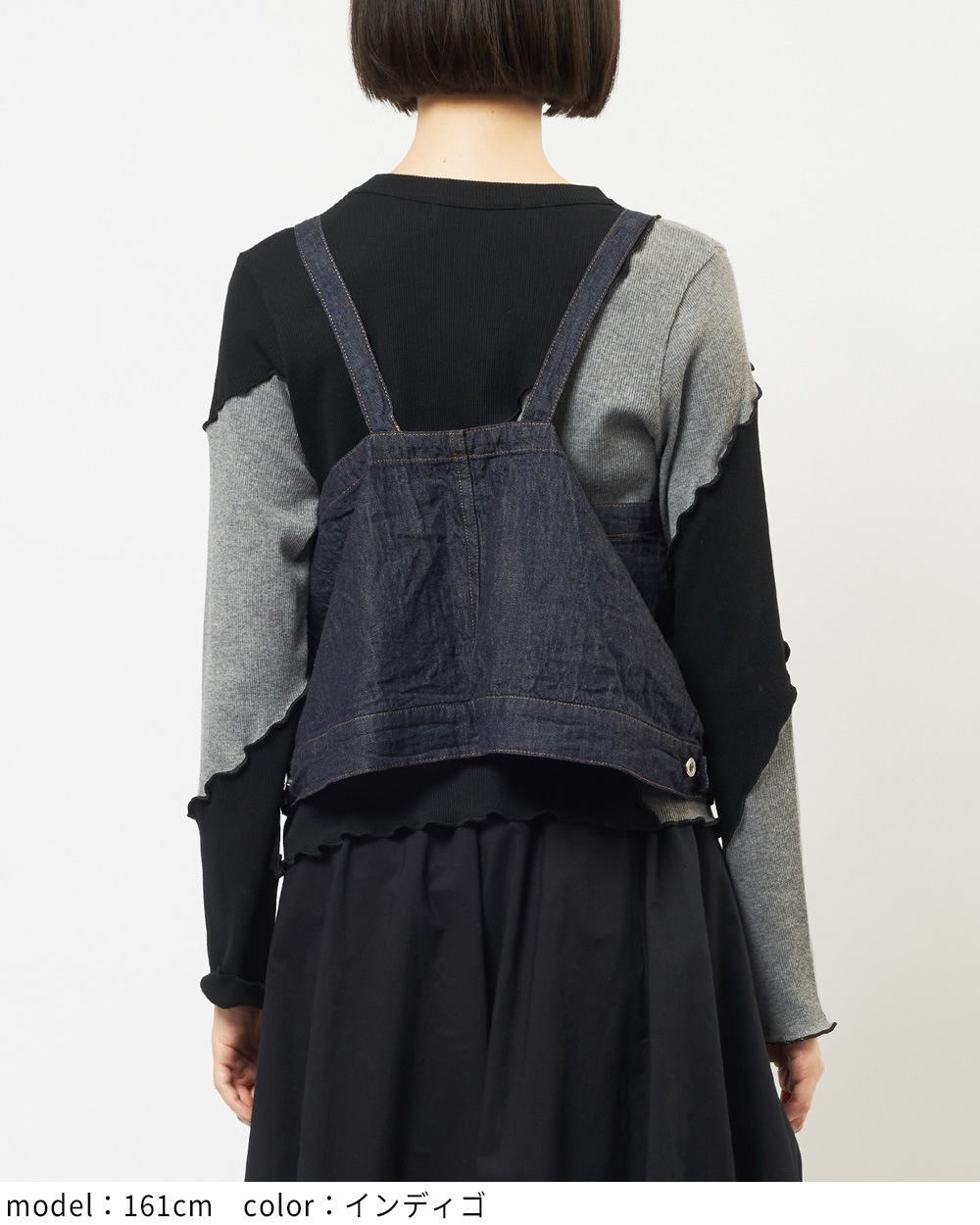 プリーツデニムキャミソール