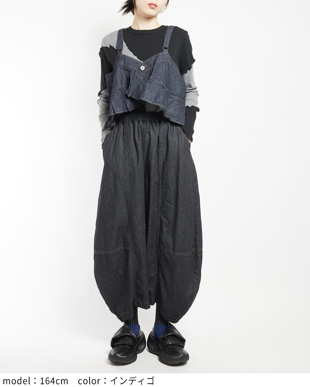 プリーツデニムキャミソール