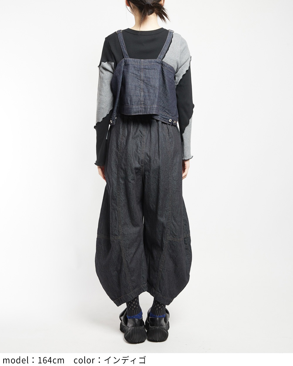 プリーツデニムキャミソール